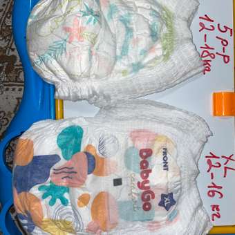 Трусики BabyGo Comfort XL (12-16 кг) 38 шт.: отзыв пользователя ДетМир